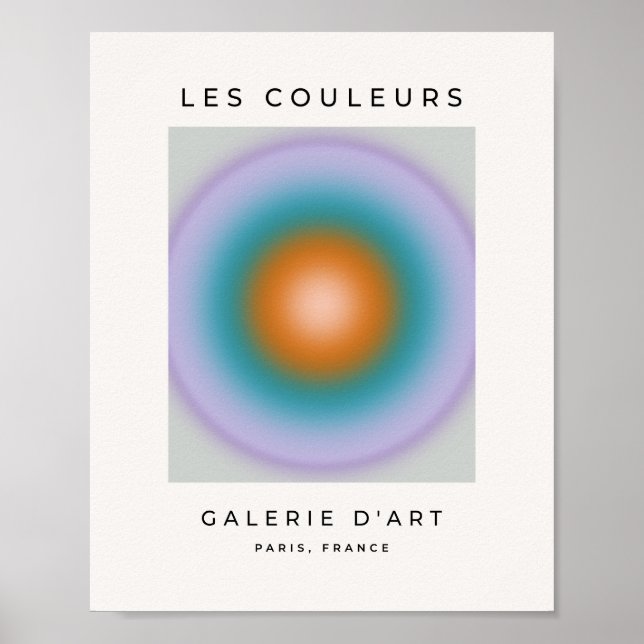 Les Couleurs 10 Ljusfärgad Gradient Aura Poster (Framsidan)