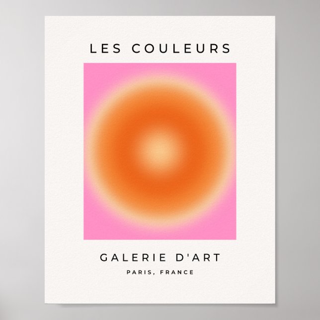 Les Couleurs 11 Pink And Orange Gradient Poster (Framsidan)