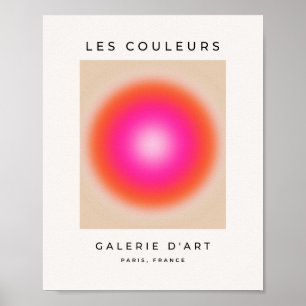 Les Couleurs 12 Orange och rosa övertoning Poster