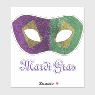 Les Couleurs de Mardi Gras Sticker Klistermärken
