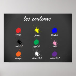 Les Couleurs (Färg) Poster