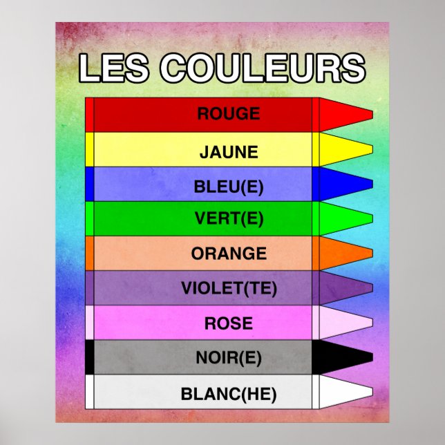 Les Couleurs (Färg) Poster (Framsidan)