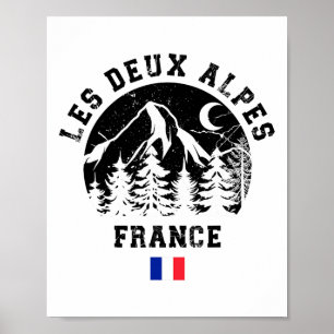 Les Deux Alpes Frankrike Alpernas Ski Resort Alpin Poster