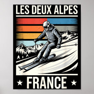 Les deux alpes frankrike skidåkning, fransk skidåk poster