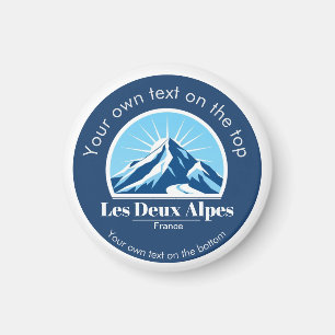 Les Deux Alpes Isère Frankrike souvenir skidort  Magnet