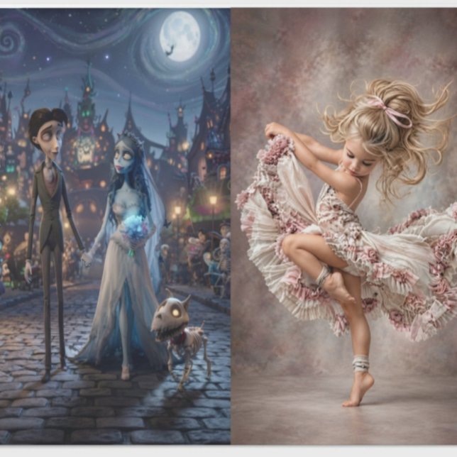 Les duos ballerina & Marié - AG - Decoupage cadeau Presentpapper (Skapare uppladdad)