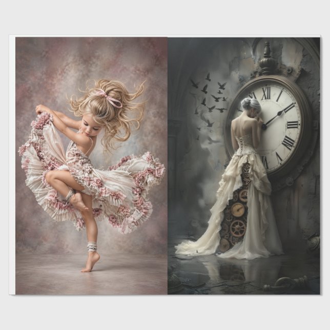 Les duos ballerina & Marié - AG - Decoupage cadeau Presentpapper (Platt)
