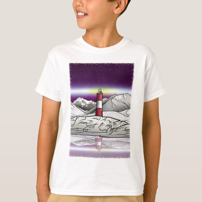 Les Eclaireurs Lighthouse Argentina liggande T Shirt (Framsida)