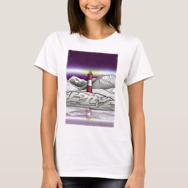 Les Eclaireurs Lighthouse Argentina liggande T Shirt (Framsida)