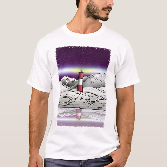 Les Eclaireurs Lighthouse Argentina liggande T Shirt (Framsida)
