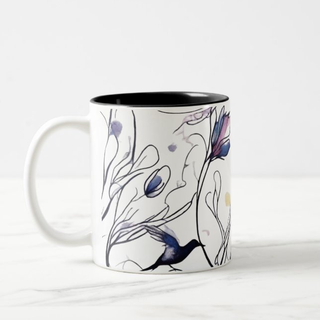 Les envolés 2 Tasse Två-Tonad Mugg (Vänster)