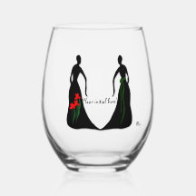 Les Femmes 16 oz. Vinklass utan stjälk, personlig