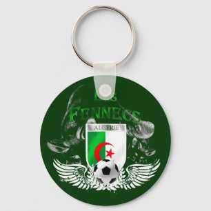 Les Fennecs flagga av Algeriet Algerie Keychain Nyckelring