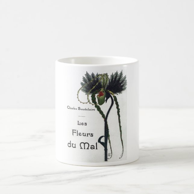Les Fleur du Mal - Baudelaire Kaffemugg (Center)