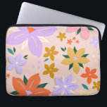Les Fleurs 04 Retro Colorful Blommigt Laptop Fodral<br><div class="desc">Blommigt för återutskrift av abstrakt - Les Fleurs.</div>