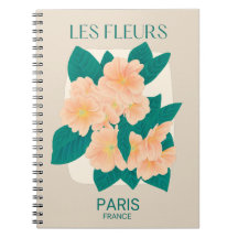 Les Fleurs Paris anteckningsbok