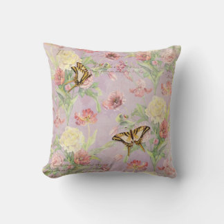 Les Fleurs Peony Ro Tulip Iris Blommigt Flowers Kudde