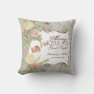 Les Fleurs Peony Ro Tulip Iris Blommigt Flowers Kudde