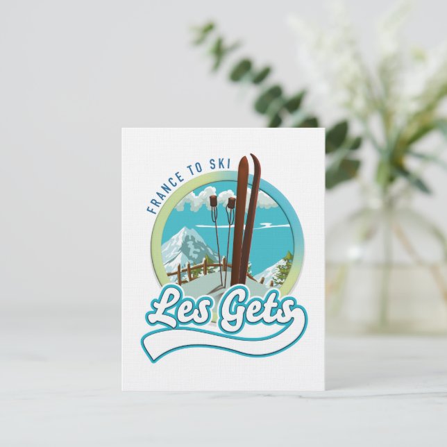 Les Gets frankrike ski logotyp (Stående Fram)