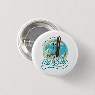 Les Gets frankrike ski logotyp Knapp