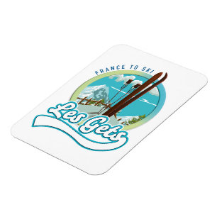 Les Gets frankrike ski logotyp Magnet