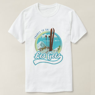 Les Gets frankrike ski logotyp T Shirt