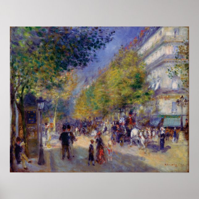 Les Grands Boulevards av Renoir Poster (Framsidan)