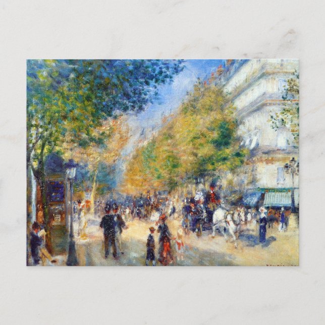 Les Grands Boulevards av Renoir Vykort (Framsida)