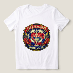 Les Grenadiers Haiti 2026 Fotboll  Inspirerat Hjär T Shirt