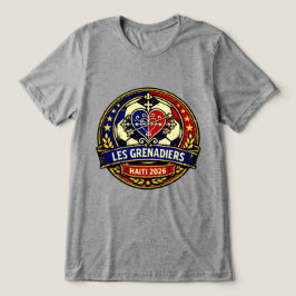 Les Grenadiers Haiti Fotboll Vintage Vapen T Shirt
