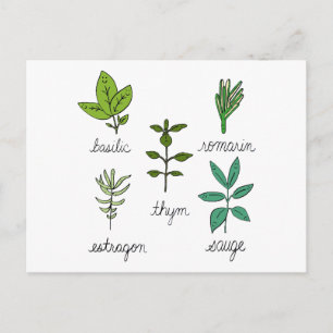 Les herbes vykort