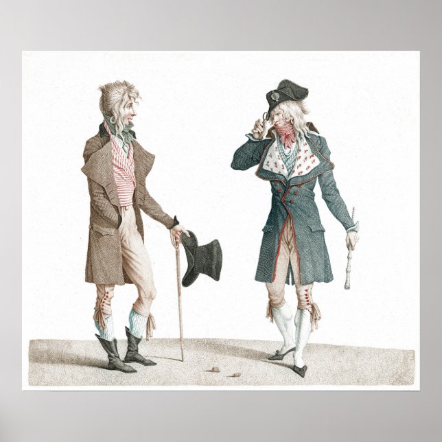 Les Incroyables - Fransk Caricature Carle Vernet P Poster (Framsidan)