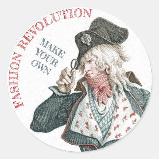Les Incroyables Fransk Mode Revolution Runt Klistermärke