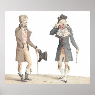 Les Incroyables - Old Fransk Engrating by Vernet Poster