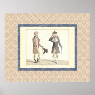 Les Incroyables - reproduktion av Vernet gravyr Poster