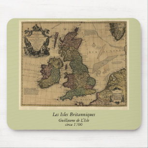 Les Isles Britanniques, karta 1700's Musmatta