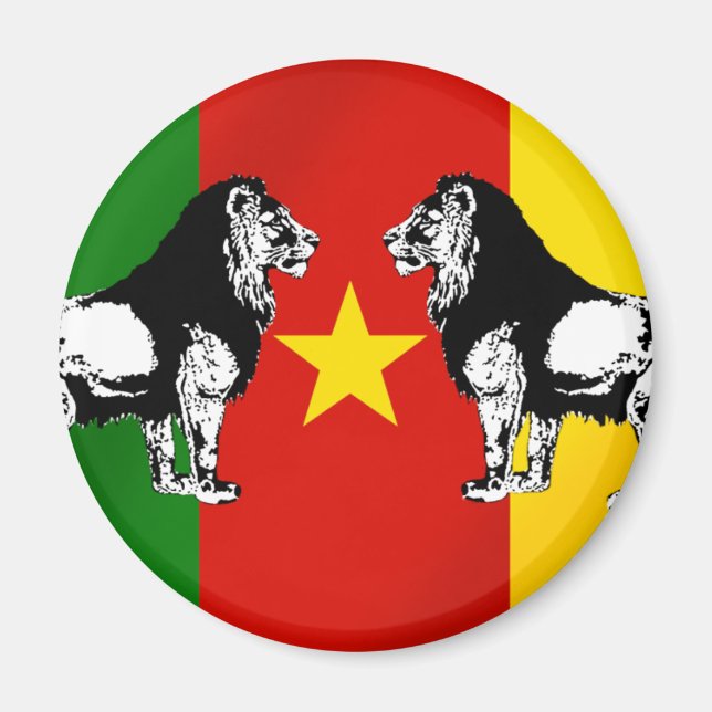 Les Lejon Indomables Cameroun Magnet (Framsidan)