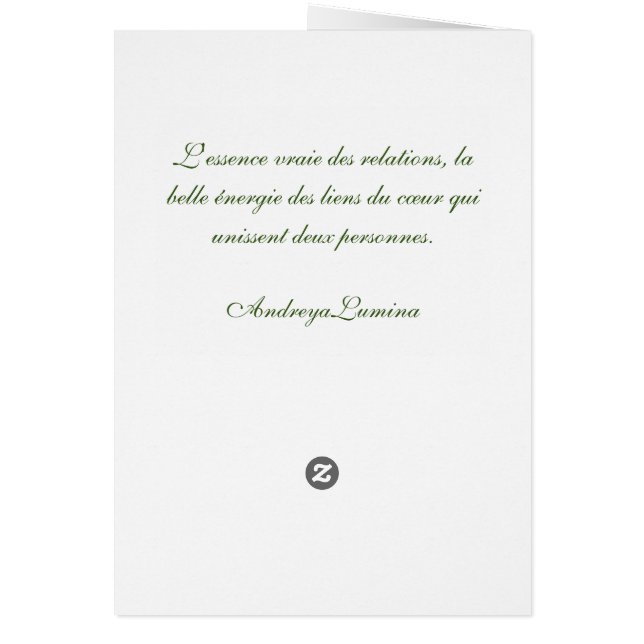 Les liens du coeur hälsningskort (Baksidan)