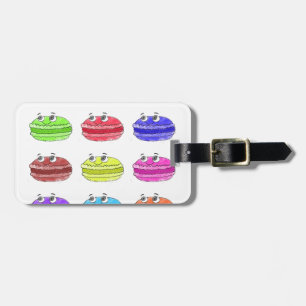 Les Macarons Cute Tecknad Bagagebricka
