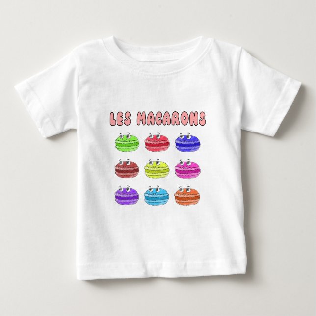 Les Macarons Cute Tecknad T-shirt (Framsida)