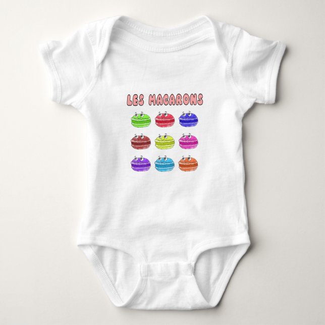 Les Macarons Cute Tecknad T-shirt (Framsida)