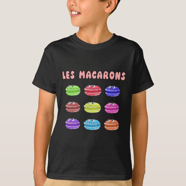 Les Macarons Cute Tecknad T-shirt (Framsida)