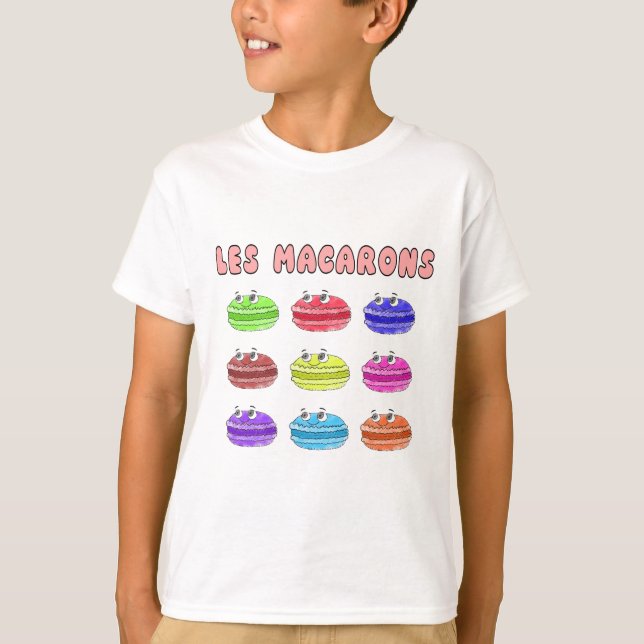 Les Macarons Cute Tecknad T-shirt (Framsida)