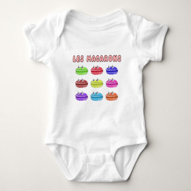 Les Macarons Cute Tecknad Tee (Framsida)