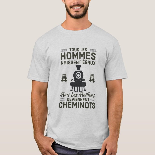 Les meilleurs unnent cheminots t shirt (Framsida)
