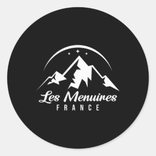 Les Menuires Frankrike Ski Resort Skiing Snowboard Runt Klistermärke