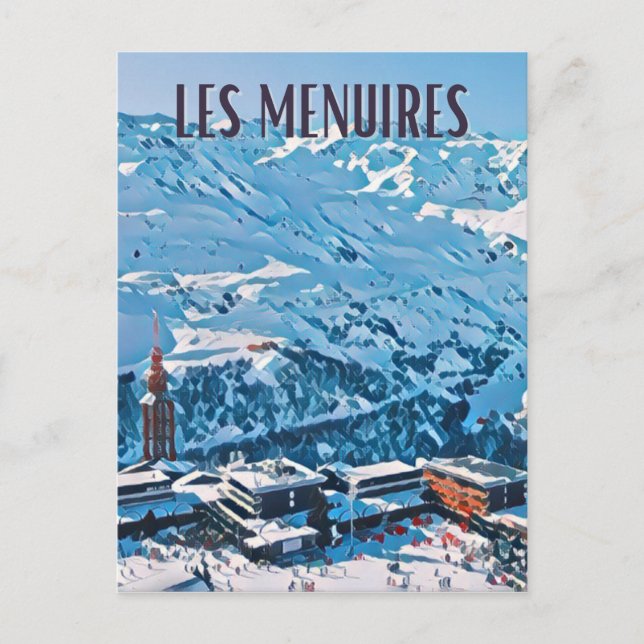 Les Menuires Station de ski  Vykort (Framsida)