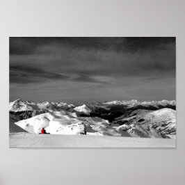 Les Menuires Three Valleys Fransk Alperna Frankrik Poster