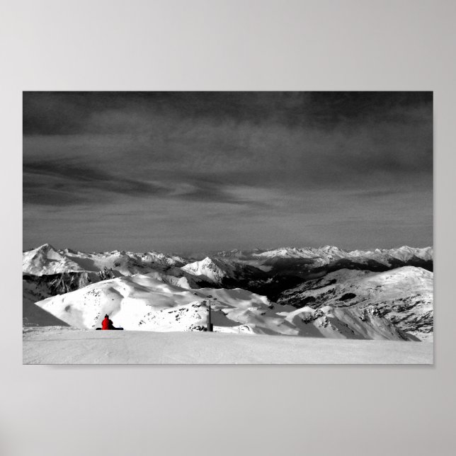 Les Menuires Three Valleys Fransk Alperna Frankrik Poster (Framsidan)