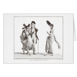 Les Mérveilleuses - 18th århundrademodeoffer Hälsningskort